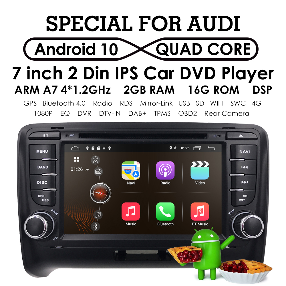 GPS Navigation Radio for Audi TT 7 Touch Screen Android 9.1 DVD