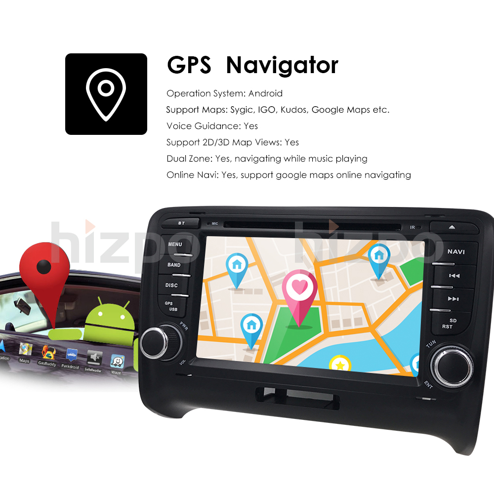 GPS Navigation Radio for Audi TT 7 Touch Screen Android 9.1 DVD