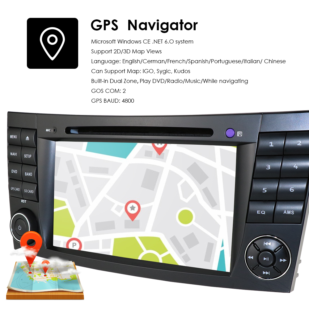 Android Multimedia Navigation Radio for Mercedes Benz E Class W211