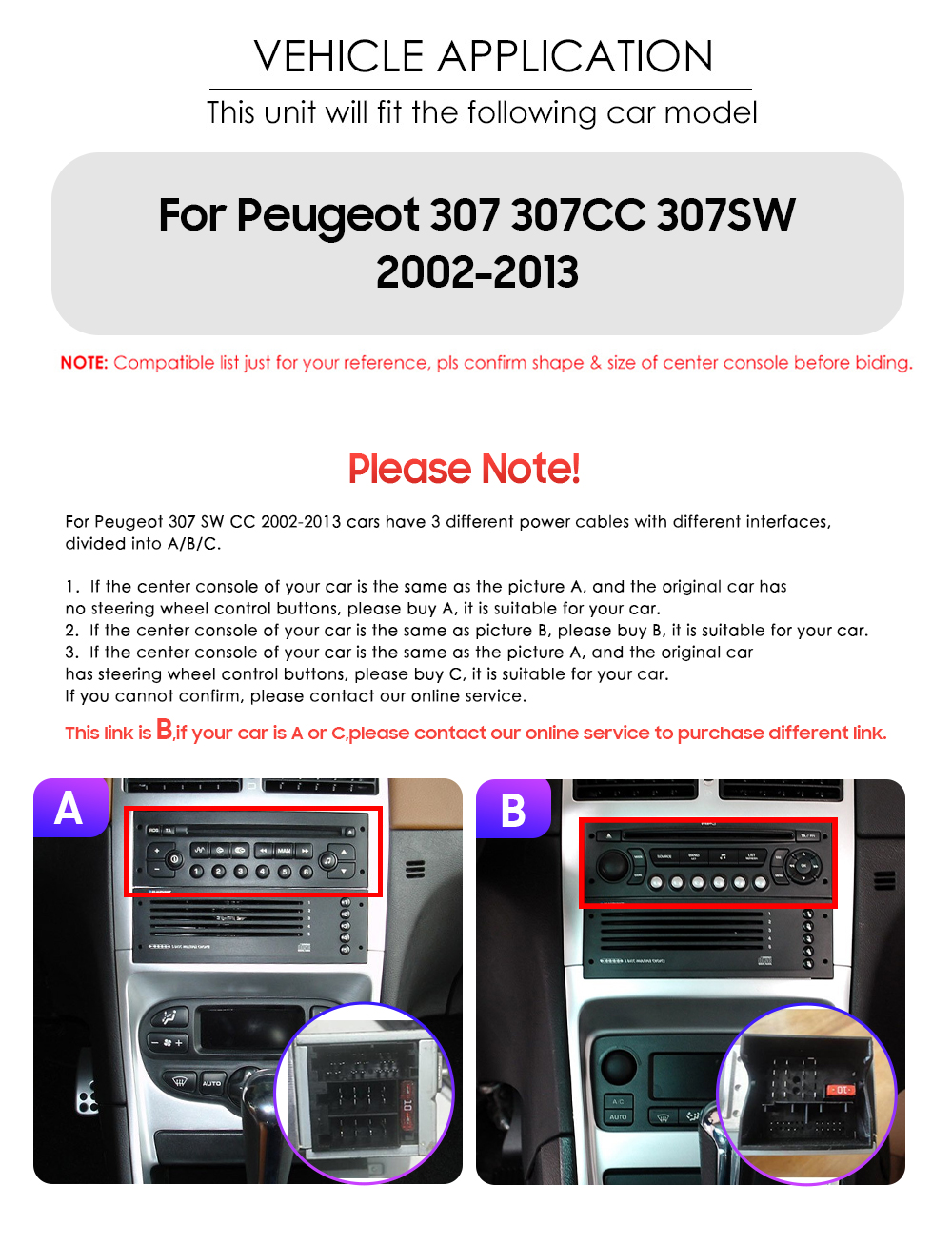 Für Peugeot 307 SW CC 2002-2013 Android 12.0 Autoradio 2Din GPS