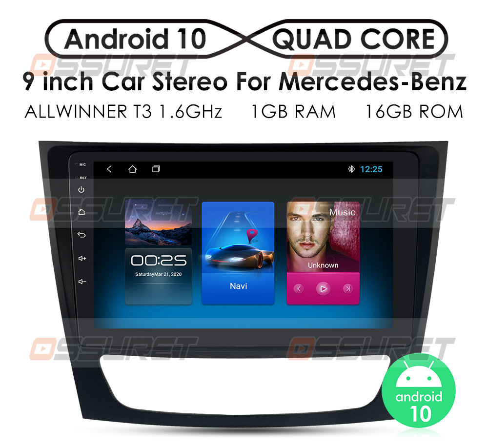 Android 10 GPS Radio Navi Stereo for Mercedes Benz W209 W211 W219 W463 –  German Audio Tech